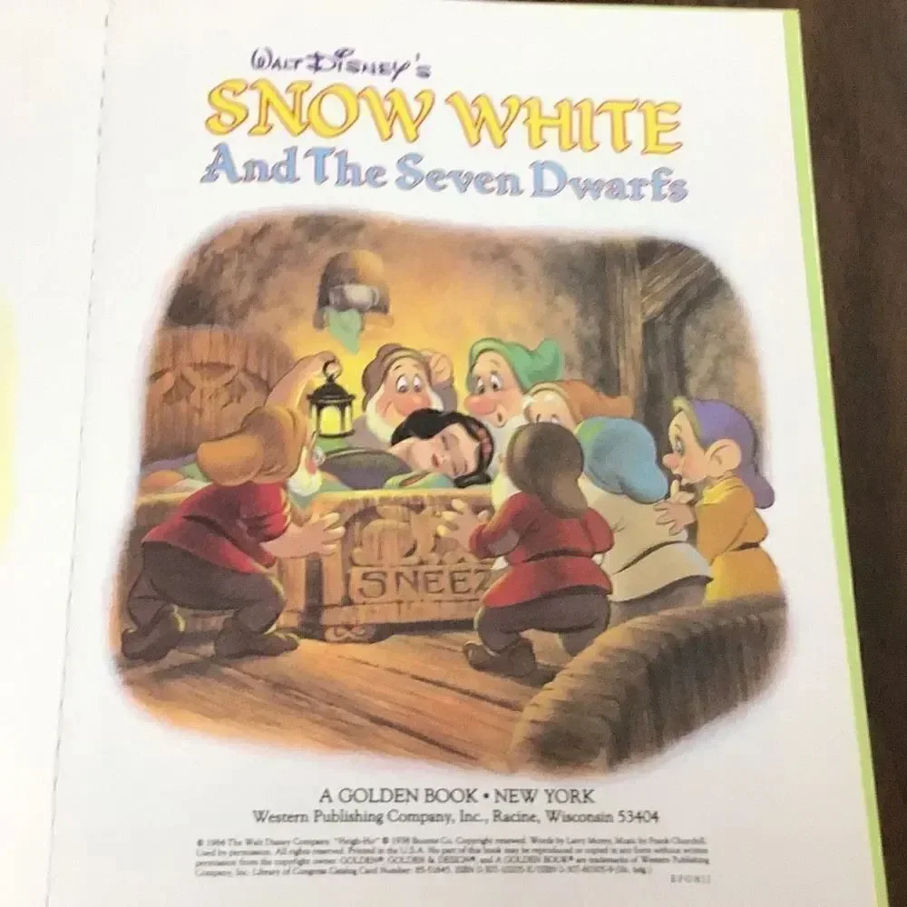 Vintage Walt Disney, Snow White, and the seven dwarfs a golden book 1984 edition